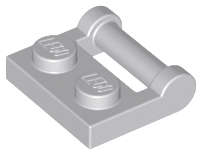 Lego (U) ~ Plate Modified 1 x 2 with Bar Handle on Side - Closed Ends ~ [Light Bluish Gray]