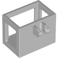 Lego (N) ~ Crane Bucket Lift Basket 2 x 3 x 2 with Locking Hinge Fingers ~ [Light Bluish Gray]