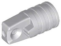 Lego (N) ~ Hinge Cylinder 1 x 2 Locking with 1 Finger and Axle Hole on Ends wi ~ [Light Bluish Gray]