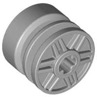 Lego (N) ~ Wheel 18mm D. x 14mm with Axle Hole Fake Bolts and Shallow Spokes ~ [Light Bluish Gray]