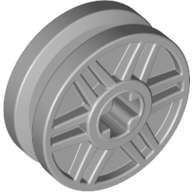Lego (N) ~ Wheel 18mm D. x 8mm with Fake Bolts and Shallow Spokes and Axle Hol ~ [Light Bluish Gray]