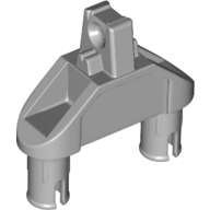 Lego (N) ~ Hinge 1 x 3 with Two Pins Locking 1 Finger - Squared Pin Holes ~ [Light Bluish Gray]