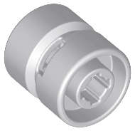 Lego (U) ~ Wheel 11mm D. x 12mm Hole Notched for Wheels Holder Pin ~ [Light Bluish Gray]