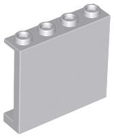 Lego (N) ~ Panel 1 x 4 x 3 with Side Supports - Hollow Studs ~ [Light Bluish Gray]