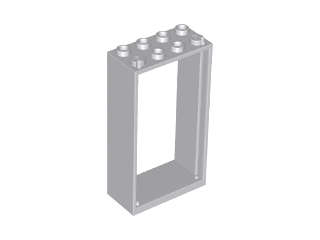 Lego (U) ~ Door Frame 2 x 4 x 6 ~ [Light Bluish Gray]