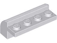 Lego (N) ~ Slope Curved 2 x 4 x 1 1/3 with 4 Recessed Studs ~ [Light Bluish Gray]