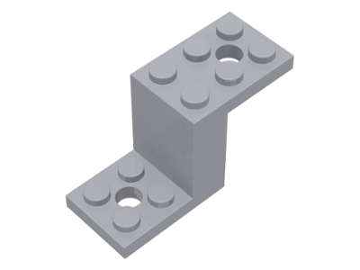 Lego (U) ~ Bracket 5 x 2 x 2 1/3 with 2 Holes ~ [Light Bluish Gray]