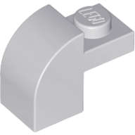 Lego (N) ~ Slope Curved 2 x 1 x 1 1/3 with Recessed Stud ~ [Light Bluish Gray]