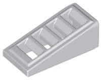 Lego (U) ~ Slope 18 2 x 1 x 2/3 with Grille ~ [Light Bluish Gray]