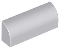 Lego (N) ~ Slope Curved 1 x 4 x 1 1/3 ~ [Light Bluish Gray]