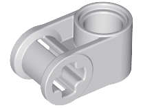 Lego (N) ~ Technic Axle and Pin Connector Perpendicular ~ [Light Bluish Gray]