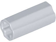 Lego (N) ~ Technic Axle Connector 2L (Smooth with x Hole + Orientation) ~ [Light Bluish Gray]