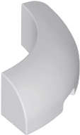 Lego (N) ~ Brick Round Corner 3 x 3 without Studs ~ [Light Bluish Gray]