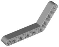 Lego (N) ~ Technic Liftarm Modified Bent Thick 1 x 9 (6 - 4) ~ [Light Bluish Gray]