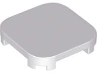 Lego (N) ~ Tile Modified 4 x 4 with Rounded Corners and 4 Feet ~ [Light Bluish Gray]