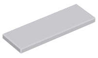 Lego (N) ~ Tile 2 x 6 ~ [Light Bluish Gray]