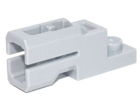 Lego (N) ~ Projectile Launcher 1 x 2 Mini Blaster / Tile Shooter ~ [Light Bluish Gray]