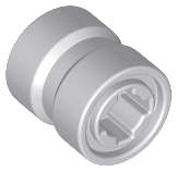 Lego (N) ~ Wheel 8mm D. x 9mm for Slicks Hole Notched for Wheels Holder Pin Re ~ [Light Bluish Gray]