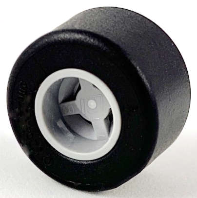 Lego (U) ~ Wheel 8mm D. x 9mm for Slicks Hole Notched for Wheels Holder Pin R ~ [Light Bluish Gray]