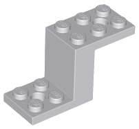 Lego (N) ~ Bracket 5 x 2 x 2 1/3 with 2 Holes and Bottom Stud Holder ~ [Light Bluish Gray]