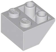 Lego (N) ~ Slope Inverted 45 2 x 2 with Hollow Round Bottom Tube ~ [Light Bluish Gray]