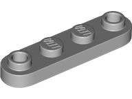 Lego (N) ~ Plate Round 1 x 4 with 2 Open Studs ~ [Light Bluish Gray]