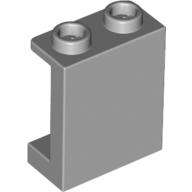 Lego (N) ~ Panel 1 x 2 x 2 with Side Supports - Hollow Studs ~ [Light Bluish Gray]
