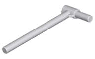 Lego (N) ~ Bar 5L with Handle (Friction Ram) ~ [Light Bluish Gray]