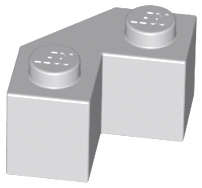 Lego (N) ~ Brick Modified Facet 2 x 2 ~ [Light Bluish Gray]