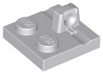 Lego (N) ~ Hinge Plate 2 x 2 Locking with 1 Finger on Top ~ [Light Bluish Gray]