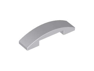 Lego (U) ~ Slope Curved 4 x 1 x 2/3 Double ~ [Light Bluish Gray]