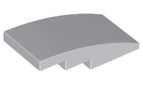 Lego (N) ~ Slope Curved 4 x 2 ~ [Light Bluish Gray]