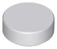 Lego (N) ~ Tile Round 1 x 1 ~ [Light Bluish Gray]