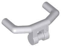 Lego (U) ~ Minifigure Utensil Handlebars with Angular Handles ~ [Light Bluish Gray]