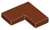 Lego (N) ~ Tile 2 x 2 Corner ~ [Reddish Brown]