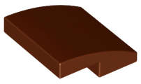 Lego (U) ~ Slope Curved 2 x 2 x 2/3 ~ [Reddish Brown]