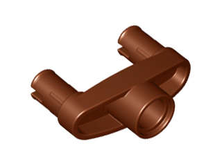 Lego (N) ~ Technic Pin Connector 3L with 2 Pins and Center Hole ~ [Reddish Brown]