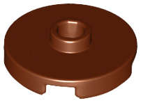 Lego (U) ~ Tile Round 2 x 2 with Open Stud ~ [Reddish Brown]