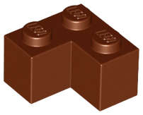 Lego (N) ~ Brick 2 x 2 Corner ~ [Reddish Brown]