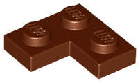Lego (N) ~ Plate 2 x 2 Corner ~ [Reddish Brown]
