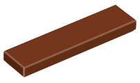 Lego (N) ~ Tile 1 x 4 ~ [Reddish Brown]