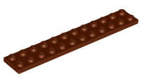 Lego (U) ~ Plate 2 x 12 ~ [Reddish Brown]