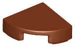 Lego (N) ~ Tile Round 1 x 1 Quarter ~ [Reddish Brown]