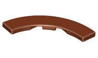 Lego (N) ~ Tile Round Corner 4 x 4 Macaroni ~ [Reddish Brown]