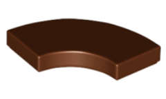 Lego (N) ~ Tile Round Corner 2 x 2 Macaroni ~ [Reddish Brown]