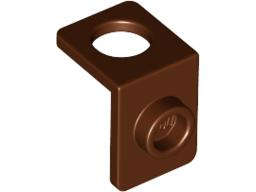 Lego (N) ~ Minifigure Neck Bracket with Back Stud - Thick Back Wall ~ [Reddish Brown]