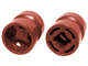 Lego (U) ~ Wheel 8mm D. x 9mm for Slicks Hole Notched for Wheels Holder Pin ~ [Reddish Brown]