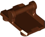 Lego (N) ~ Plate Modified 2 x 3 Inverted with 4 Studs and Bar Handle on Bottom (Ro ~ [Reddish Brown]