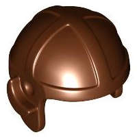Lego (N) ~ Minifigure Headgear Cap Aviator ~ [Reddish Brown]