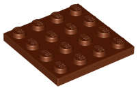 Lego (U) ~ Plate 4 x 4 ~ [Reddish Brown]